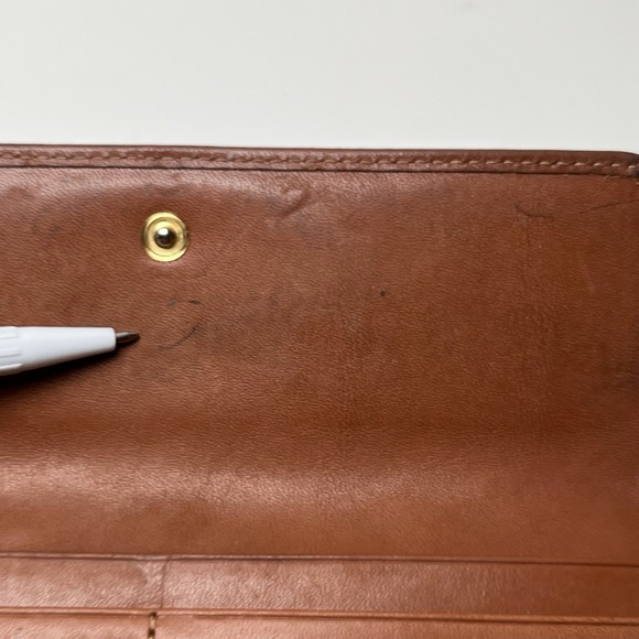 Prix De Dressage Black Brown Leather Tri-Fold Wallet Snap Closure Zip Pocket - Picture 10 of 13